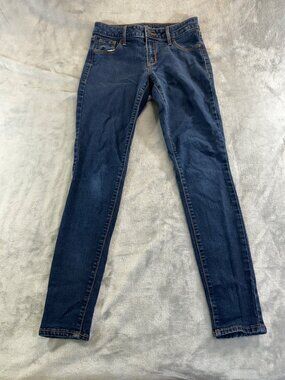 Old Navy Womens Rockstar Mid-Rise Skinny Jeans Size 2 Regular Dark Wash Stretch